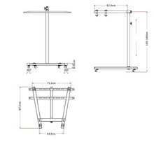 Load image into Gallery viewer, Horizontal Rack for Massage Tables and Physical Therapy Beds - Rouge
